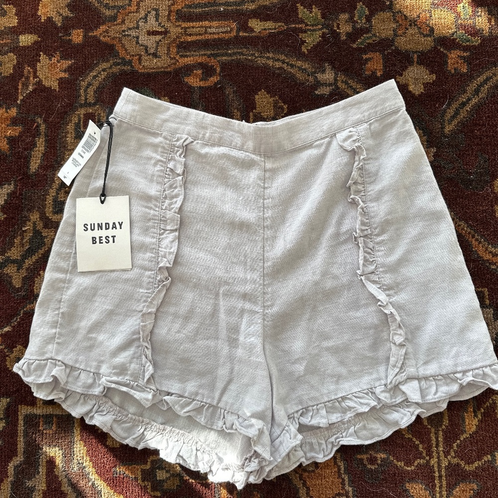 Aritzia Gemma linen blend shorts